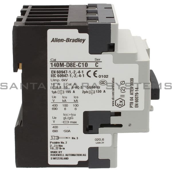 Allen Bradley 140M-D8E-C10 Motor Protection Circuit Breaker Product Image