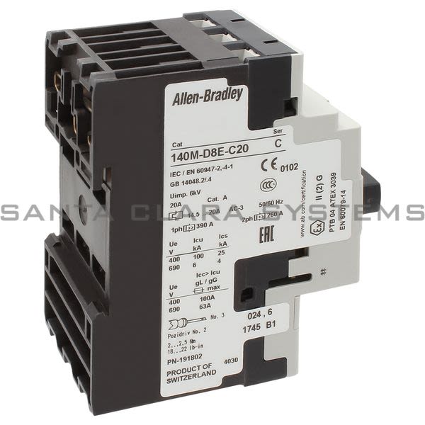 Allen Bradley 140M-D8E-C20-KN Circuit Breaker Product Image