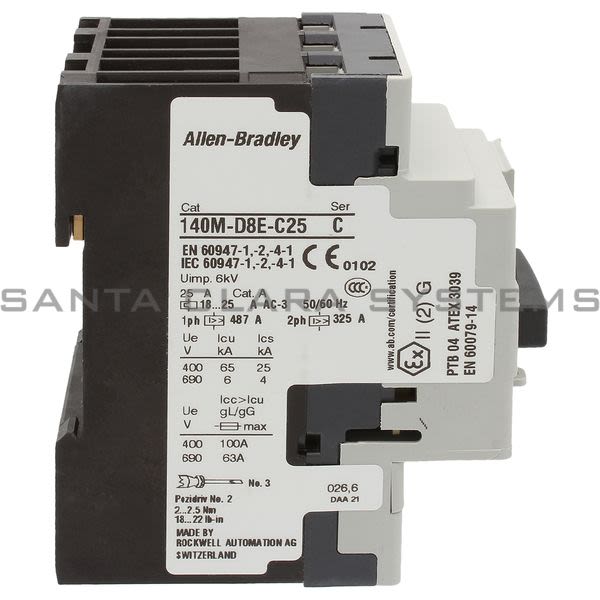 Allen Bradley 140M-D8E-C25 Motor Protection Circuit Breaker Product Image