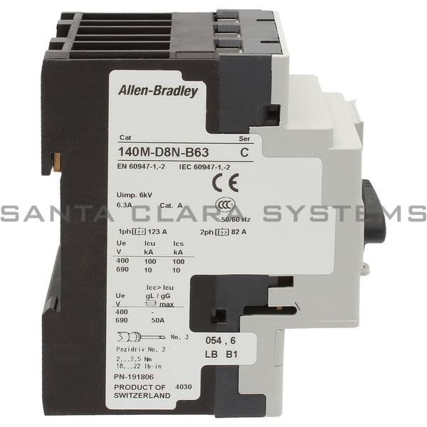 Allen Bradley 140M-D8N-B63 Motor Protection Circuit Breaker Product Image
