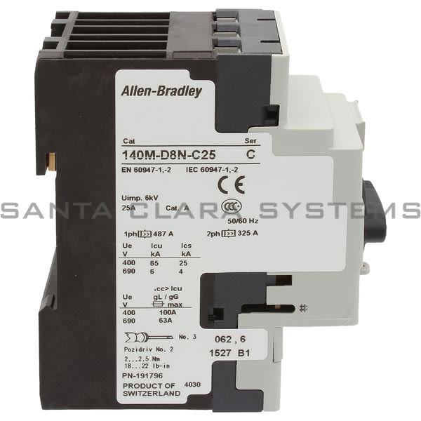 Allen Bradley 140M-D8N-C25 Motor Protection Circuit Breaker Product Image