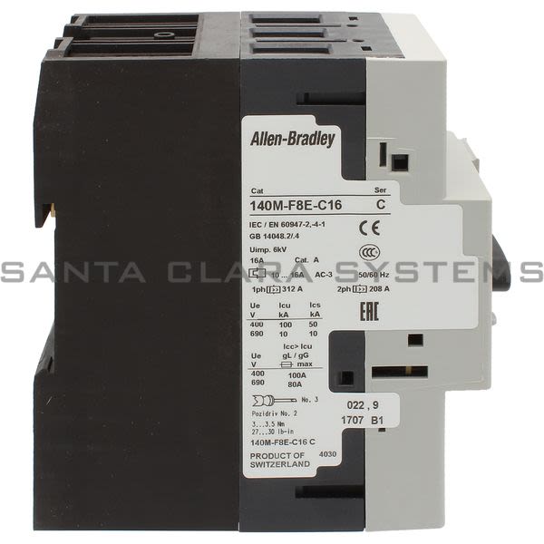 Allen Bradley 140M-F8E-C16 Motor Protection Circuit Breaker Product Image