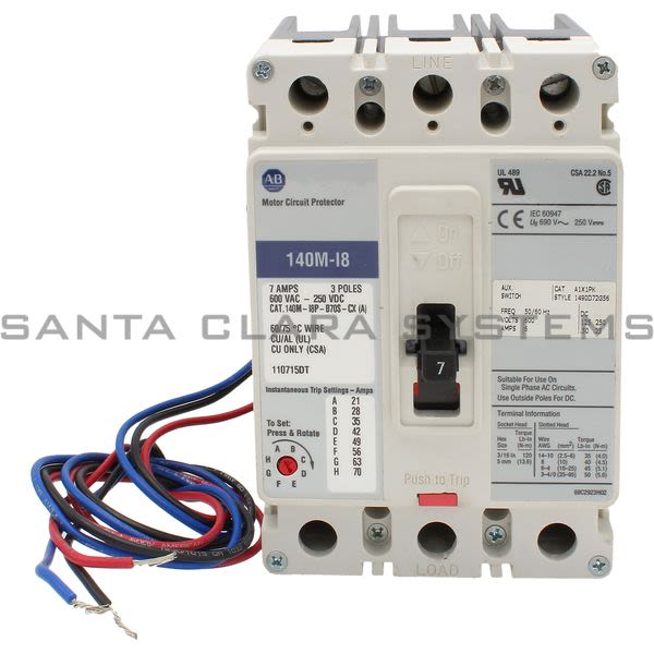 Allen Bradley 140M-I8P-B70S-CX Circuit Breaker Product Image