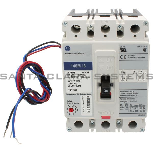 Allen Bradley 140M-I8P-C30S-CX Circuit Breaker Product Image
