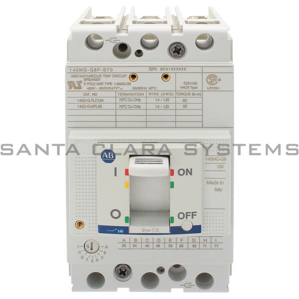 Allen Bradley 140MG-G8P-B70 Motor Circuit Protector Product Image