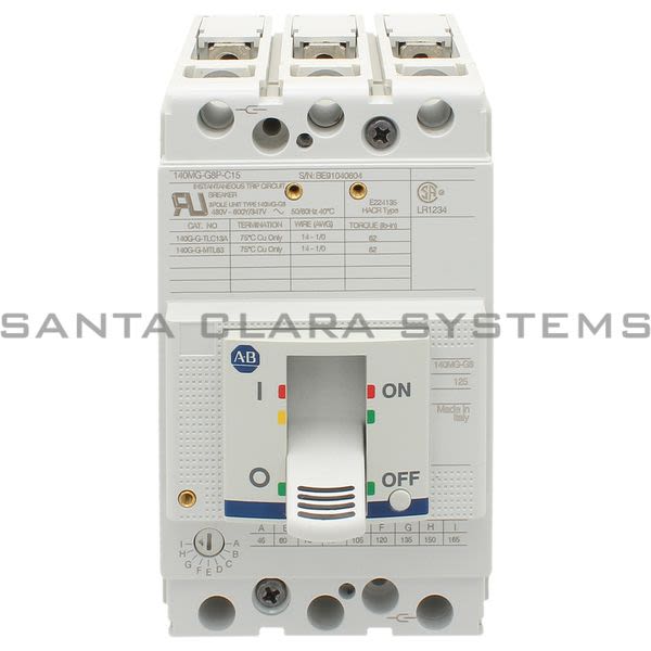 Allen Bradley 140MG-G8P-C15 Motor Circuit Protector Product Image