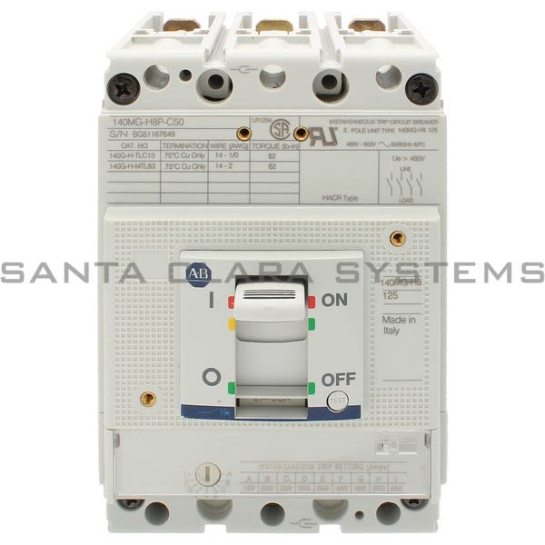 Allen Bradley 140MG-H8P-C50 Motor Circuit Protector Product Image