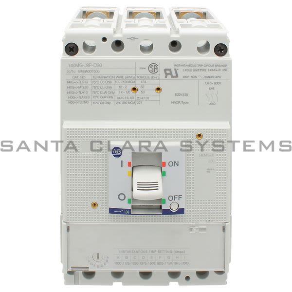 Allen Bradley 140MG-J8P-D20 Motor Circuit Protector Product Image