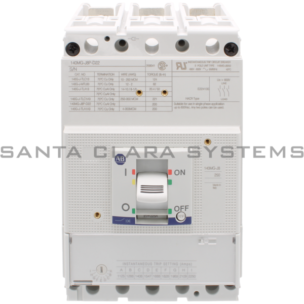 Allen Bradley 140MG-J8P-D22 Motor Circuit Protector Product Image