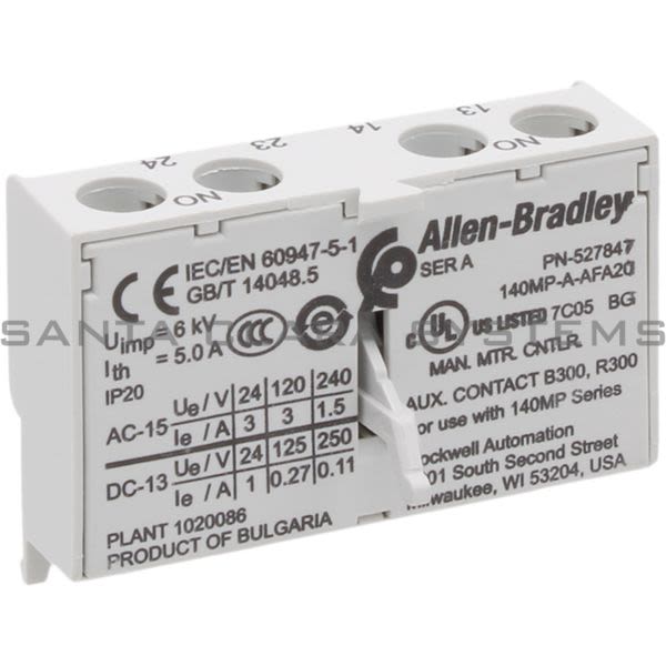 Allen Bradley 140MP-A-AFA20 Auxiliary Contact Product Image