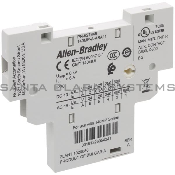 Allen Bradley 140MP-A-ASA11 Auxiliary Contact Product Image