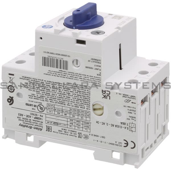 Allen Bradley 140MP-A3E-A63 Motor Protection Circuit Breaker Product Image