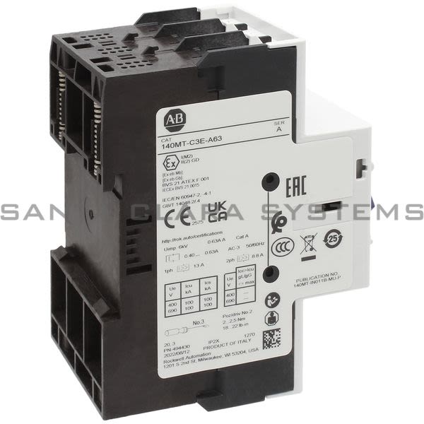 Allen Bradley 140MT-C3E-A63 Motor Protection Circuit Breaker Product Image