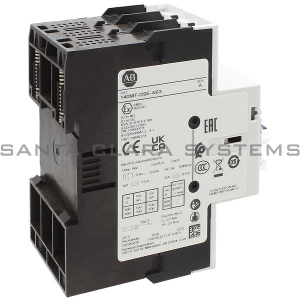Allen Bradley 140MT-D9E-A63 Motor Protection Circuit Breaker Product Image