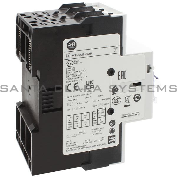 Allen Bradley 140MT-D9E-C20 Motor Protection Circuit Breaker Product Image