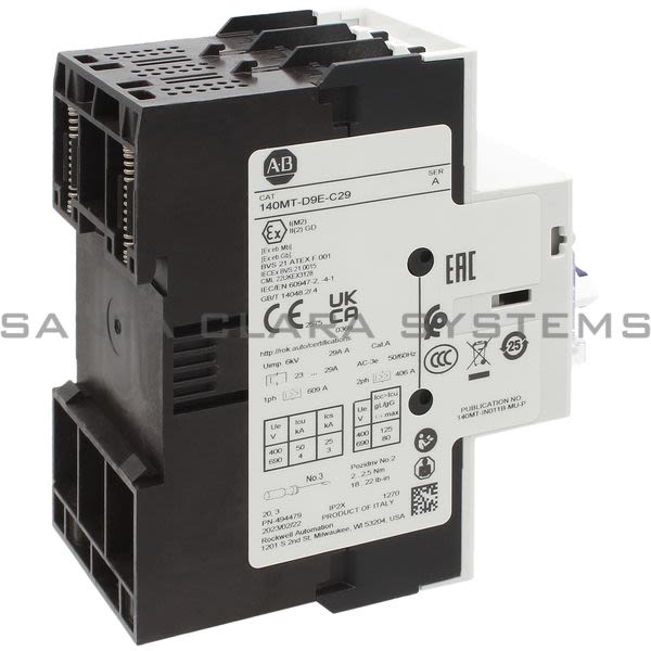Allen Bradley 140MT-D9E-C29 Motor Protection Circuit Breaker Product Image