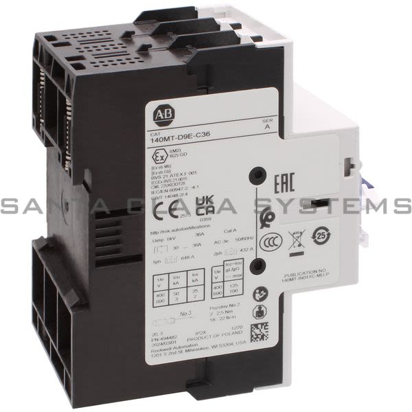 Allen Bradley 140MT-D9E-C36 Motor Protection Circuit Breaker Product Image