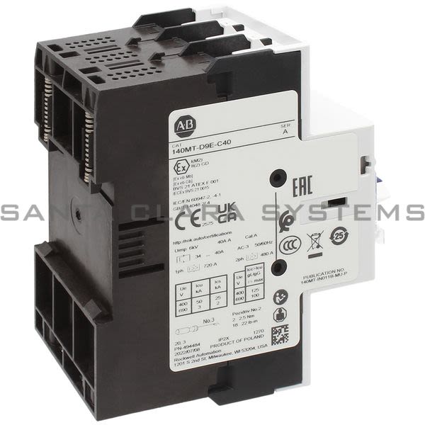 Allen Bradley 140MT-D9E-C40 Motor Protection Circuit Breaker Product Image