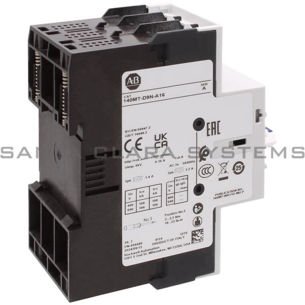 Allen Bradley 140MT-D9N-A16 Motor Protection Circuit Breaker Product Image