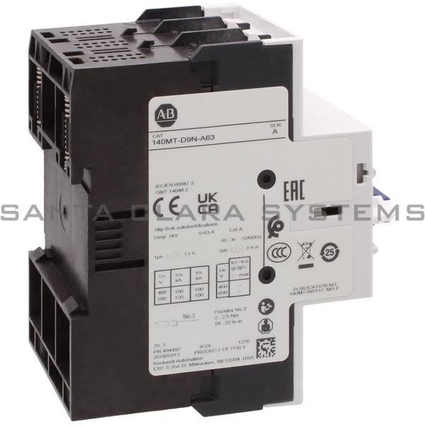 Allen Bradley 140MT-D9N-A63 Motor Protection Circuit Breaker Product Image