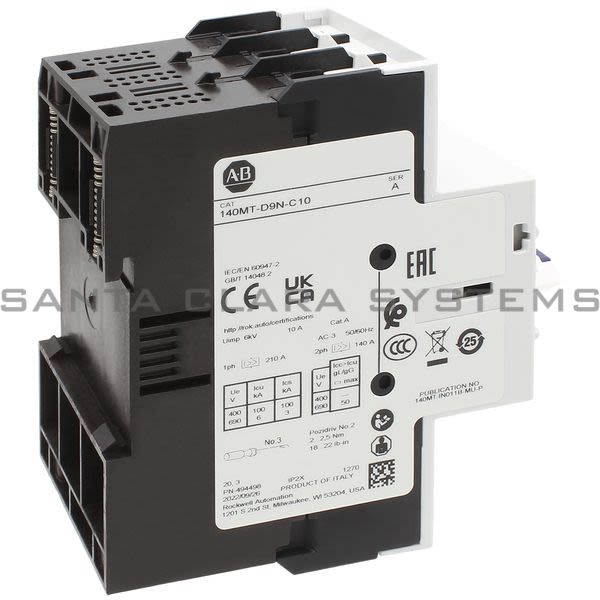 Allen Bradley 140MT-D9N-C10 Motor Protection Circuit Breaker Product Image