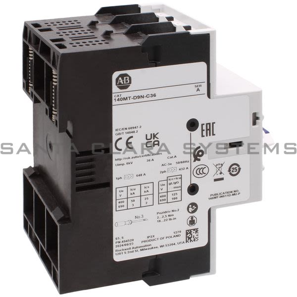 Allen Bradley 140MT-D9N-C36 Motor Protection Circuit Breaker Product Image