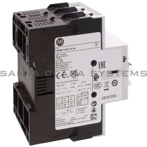 Allen Bradley 140MT-D9T-A16 Motor Protection Circuit Breaker Product Image