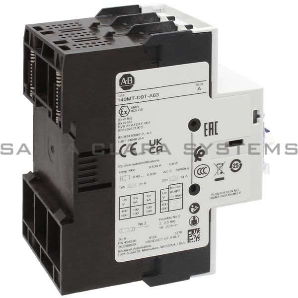 Allen Bradley 140MT-D9T-A63 Motor Protection Circuit Breaker Product Image