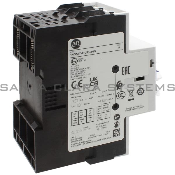 Allen Bradley 140MT-D9T-B40 Motor Protection Circuit Breaker Product Image