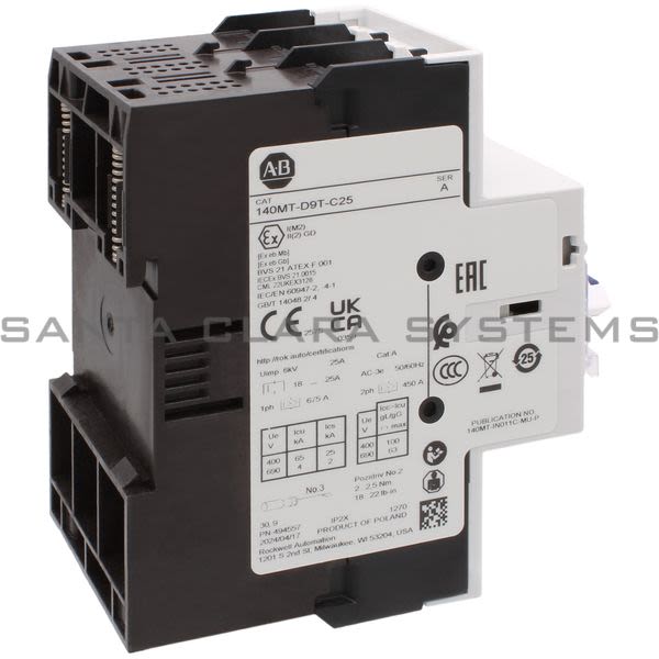 Allen Bradley 140MT-D9T-C25 Motor Protection Circuit Breaker Product Image
