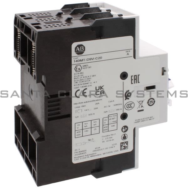 Allen Bradley 140MT-D9V-C20 Motor Protection Circuit Breaker Product Image