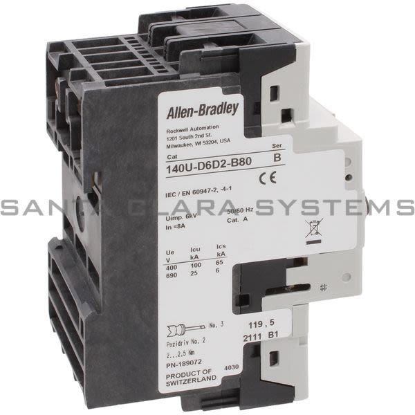 Allen Bradley 140U-D6D2-B80 Circuit Breaker Product Image