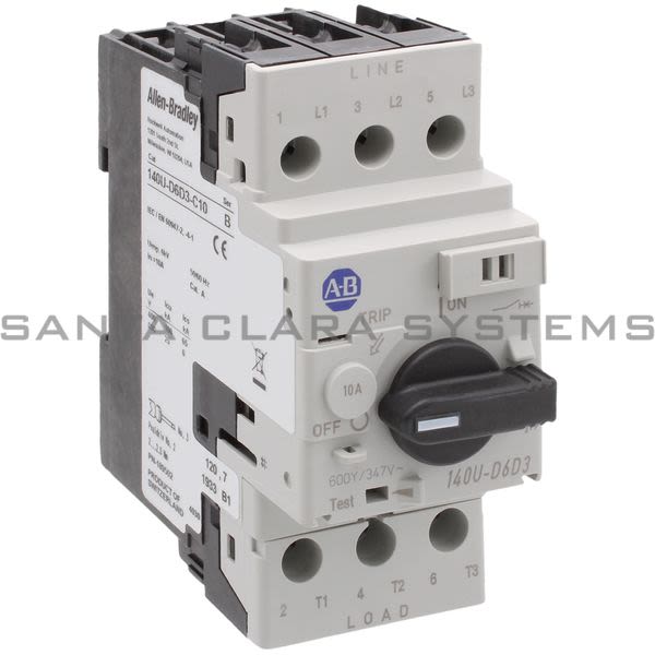 Allen Bradley 140U-D6D3-C10 Current Limiting Circuit Breaker Product Image
