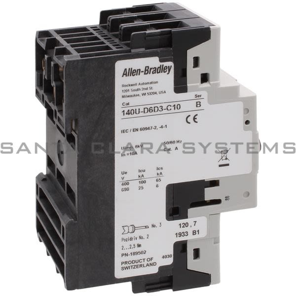 Allen Bradley 140U-D6D3-C10 Current Limiting Circuit Breaker Product Image