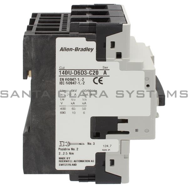 140UD6D3C20 Allen Bradley Current Limiting Circuit Breaker Santa