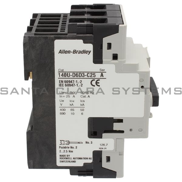 Allen Bradley 140U-D6D3-C25 Circuit Breaker Product Image