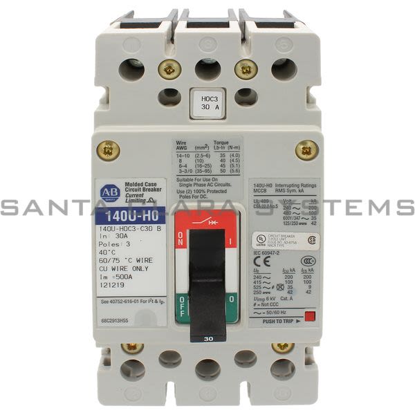 Allen Bradley 140U-H0C3-C30 Circuit Breaker Product Image