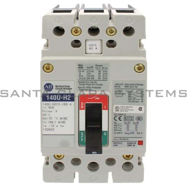 Allen Bradley 140U-H2C3-C80 Circuit Breaker Product Image