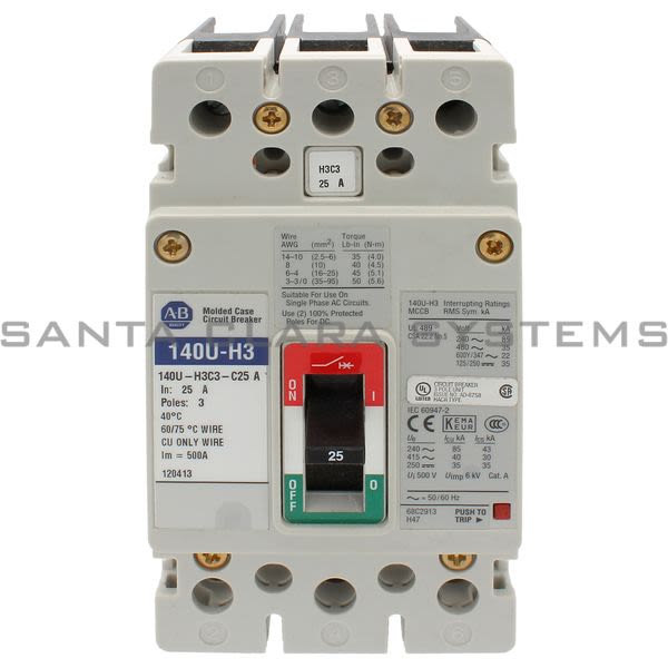 Allen Bradley 140U-H3C3-C25 Circuit Breaker Product Image