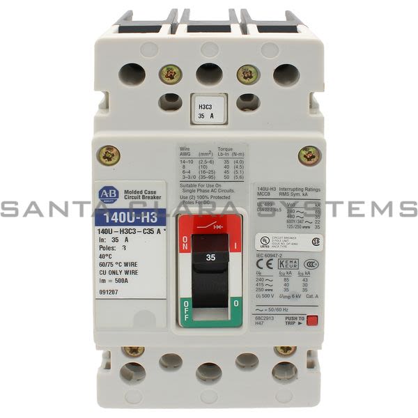 Allen Bradley 140U-H3C3-C35 Circuit Breaker Product Image