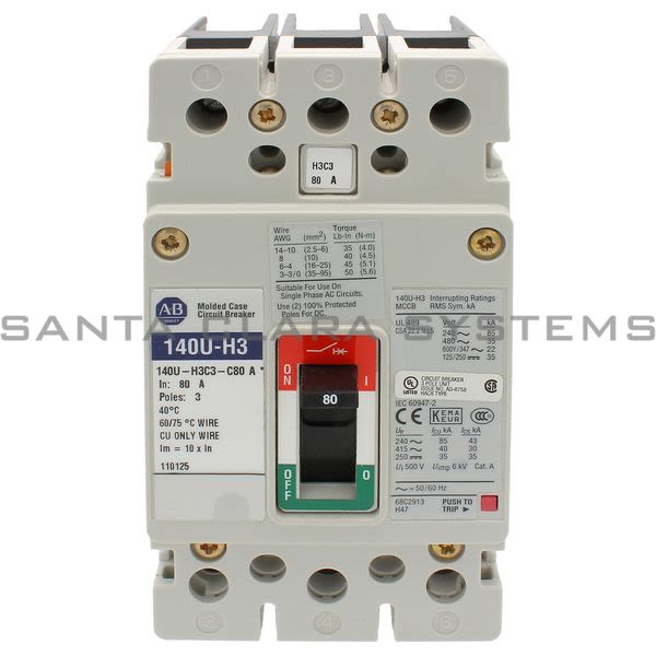 Allen Bradley 140U-H3C3-C80 Circuit Breaker Product Image