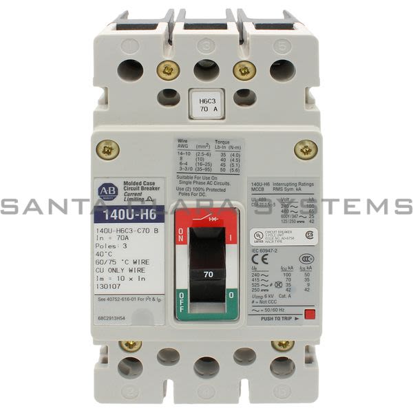 Allen Bradley 140U-H6C3-C70 Circuit Breaker Product Image