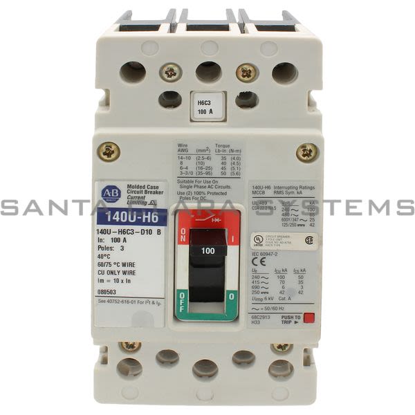 Allen Bradley 140U-H6C3-D10 Circuit Breaker Product Image