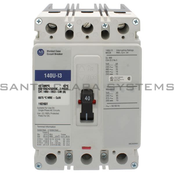 Allen Bradley 140U-I3C3-C40 Circuit Breaker Product Image