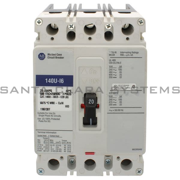 Allen Bradley 140U-I6C3-C20 Circuit Breaker Product Image