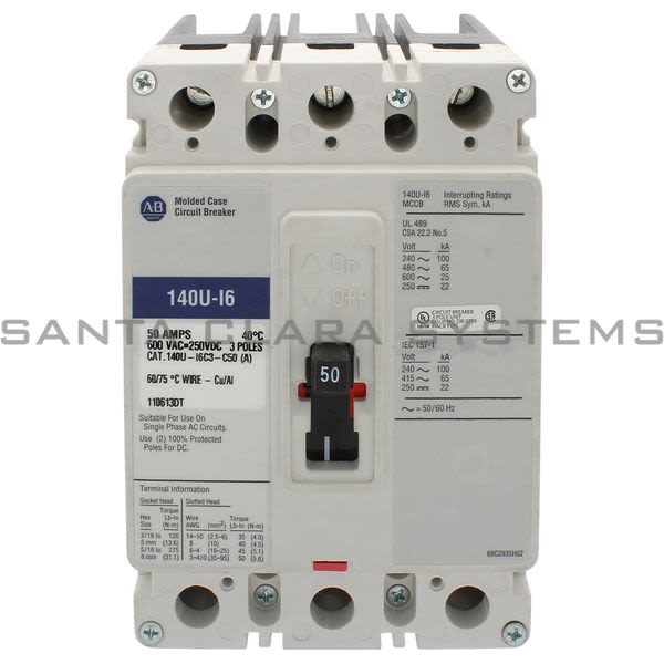 Allen Bradley 140U-I6C3-C50 Circuit Breaker Product Image