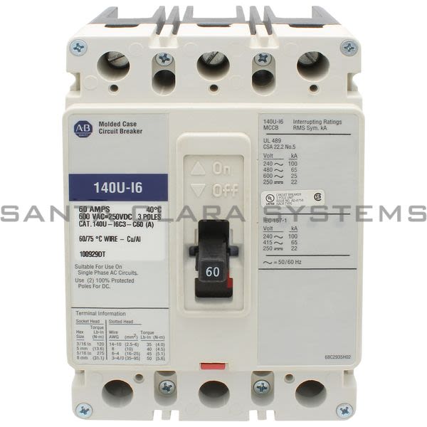 Allen Bradley 140U-I6C3-C60 Circuit Breaker Product Image