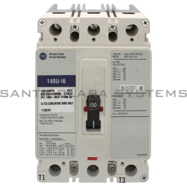 Allen Bradley 140U-I6C3-D10-M Circuit Breaker Product Image