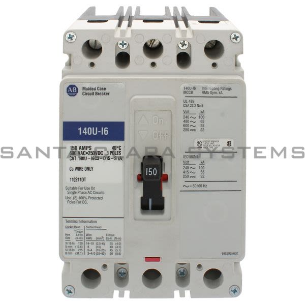 Allen Bradley 140U-I6C3-D15-S Circuit Breaker Product Image