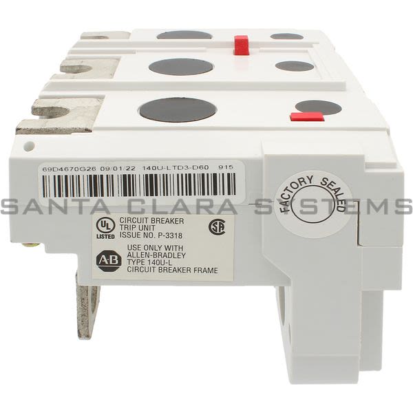 Allen Bradley 140U-LTD3-D60 T/M Trip Unit Product Image